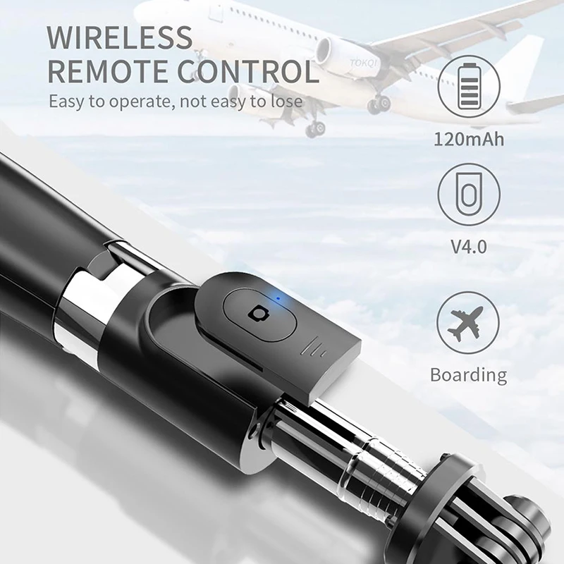 Селфи-палка SeenDa портативная поворотная с Bluetooth для прямых трансляций мобильный