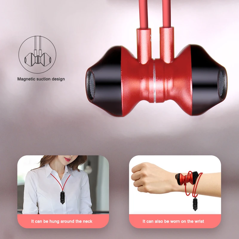 

Bluetooth 5.0 Wireless Neckband Earbuds Waterproof Stereo Sports Earphones with Mic for Running DU55