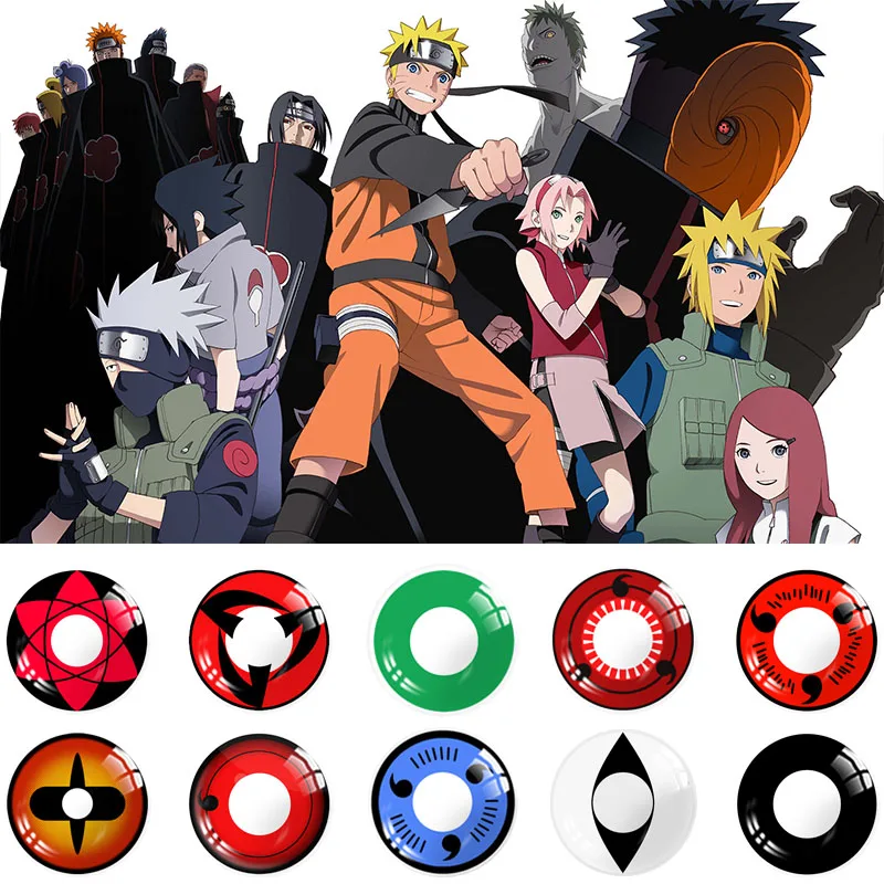 Косплей Контактные линзы глаза аниме цветные контакты Какаси Шаринган