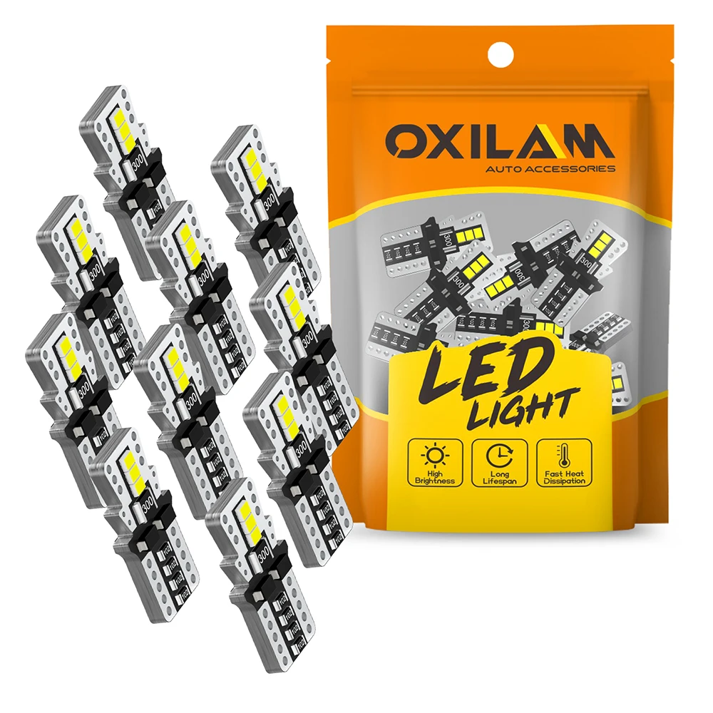 

OXILAM 10x светодиодный светильник T10 W5W Canbus без ошибок Лампа 194 168 2825 Лампа Внутреннее освещение свет багажника s для Lexus GS300 GS350 RX350