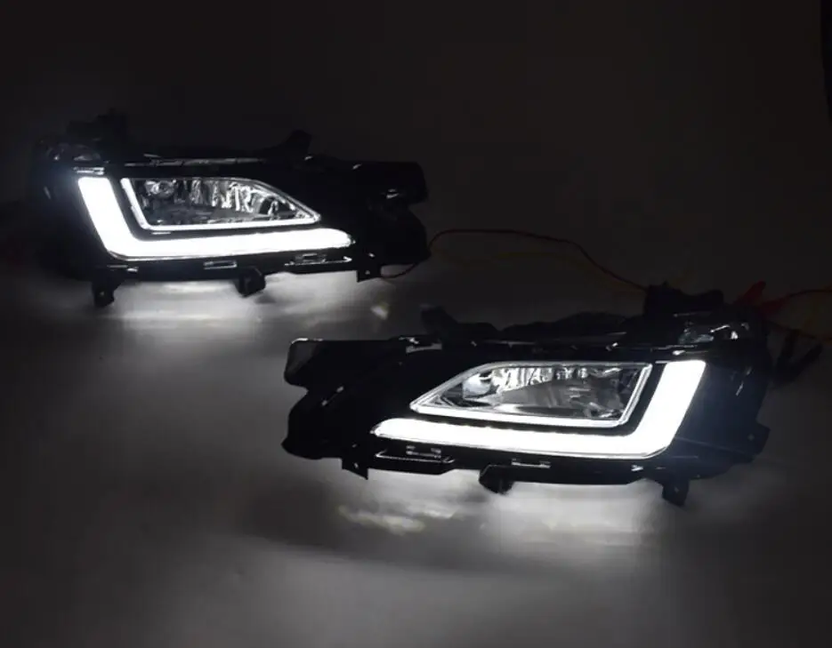 Автомобильный бампер головной светильник для Tucson Дневной 2019 ~ 2021y DRL