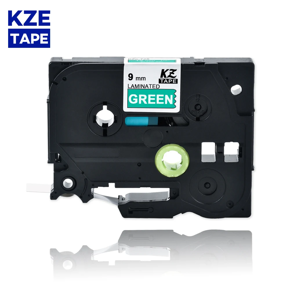 9 мм Tze725 белая на зеленой фотоленте кассета фотолента tze строгая лента 725 tze725 для P