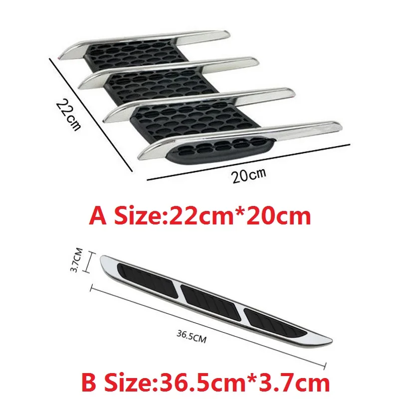 

2Pcs/Set Car ABS Shark Refit Fake Tuyere Cover Decoration Simulation Vent Shark Gills Universal Side Air Outlet Multifunction