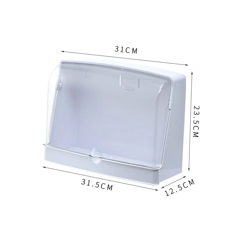 

New Makeup Organizer Storage Box Plastic Saving Space Wall Paste Container Make Up Case Cosmetic Boxes Container Holder