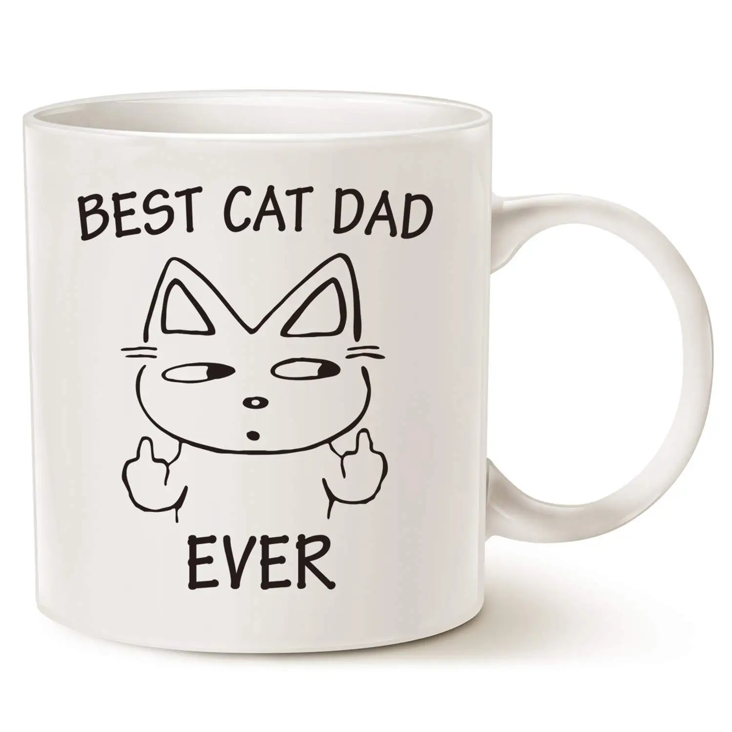 Забавная кофейная кружка с пальцами и лицом кошки 11 унций | Дом сад