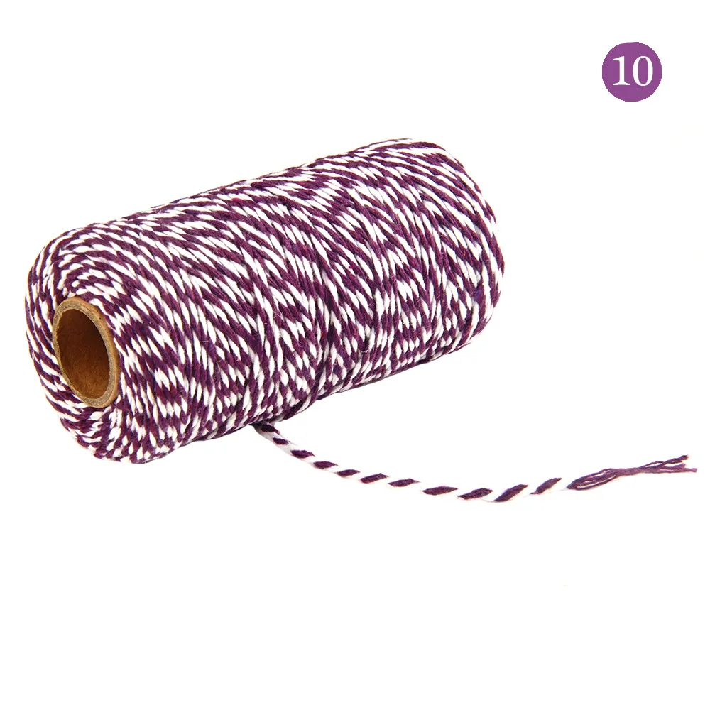 10 2 мм 2ply шпагат, веревка хлопковые шнуры веревочная лента для подарка ремесло baby shower Свадебные украшения mariage рождественские аксессуары для дома - Цвет: 10