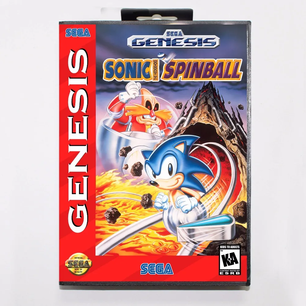 Игровая карта Sonic Spinball 16 бит MD с розничной коробкой для Sega Megadrive/Genesis|Картриджи| |