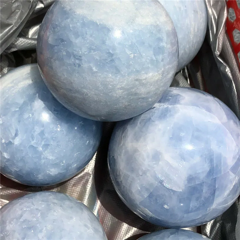 Natural Celestite Sphere Quartz Crystal Ball Reiki Healing Collection | Дом и сад