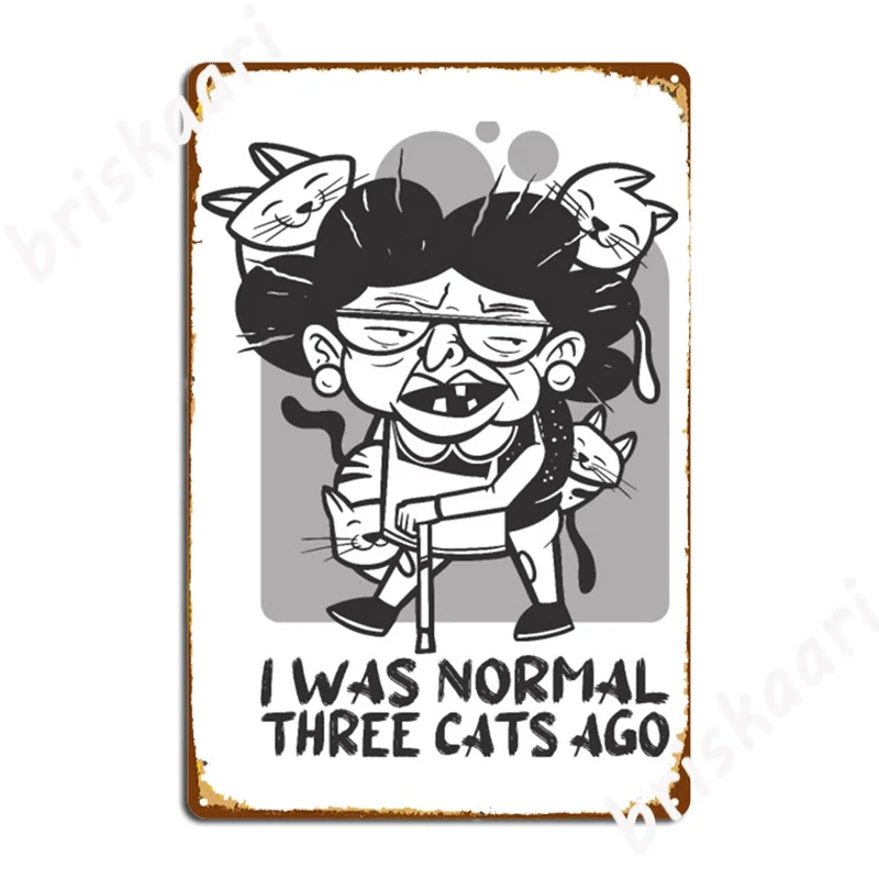 Crazy котика для девочек забавные кошки дизайн металлические знаки Клубные