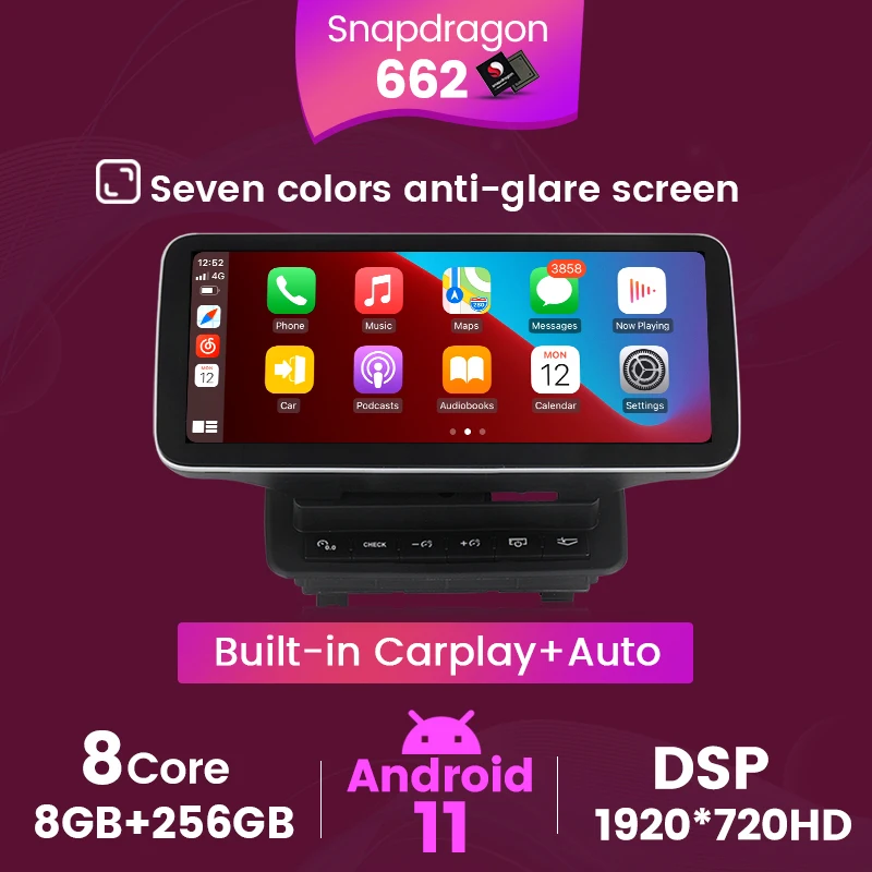 

Android11 8-ядерный 8 + 256G автомобильный радиоприемник стерео для Audi Q7 4L 2005 ~ 2015 GPS-навигация мультимедийный плеер CarPlay + Авто WIFI 4G LTE BT