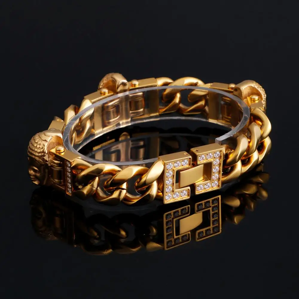 

Kalen Buddha Statue Religious Bracelets Stainless Steel Men's Religious Bracelet Bless Jewelry