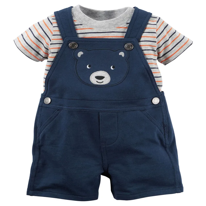 Bebes baby boys 2 pcs/sets newborn kids summer shorts girls T-shirt Belt pats clothes drop shipping Anchor Wave point | Детская одежда