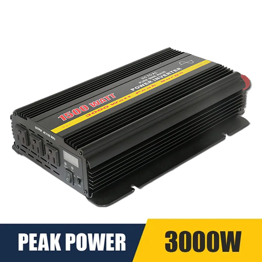 

Pure Sine Wave High Power Inverter 1000W 2000W 3000W 4000W 6000W 12V/24V To 110V/220V Car Voltage Transformer Solar Inverter
