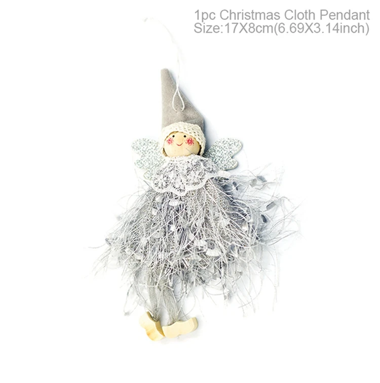 angel doll 21 FENGRISE, Рождественское украшение, Рождественская кукла, украшения,, ангел, кукла, Рождественская елка, подвеска, новогодний, Декор, Рождество - Цвет: angel doll 21
