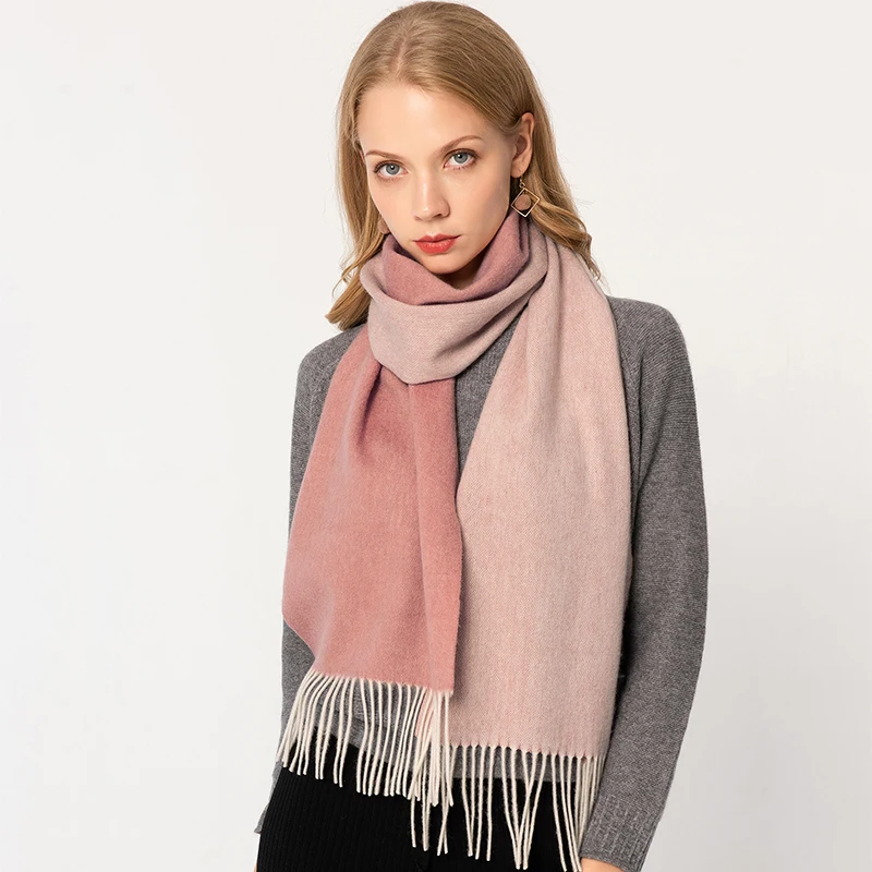 100% чистый шерстяной шарф шали зимний для женщин шерстяное одеяло зимняя теплая
