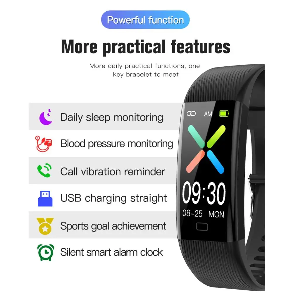 F07T смарт-браслет часы кровяное Давление монитор фитнес-трекер умный Браслет