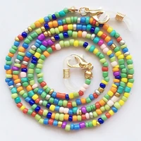 neck hanging rice bead glasses chain mask chain anti loss glasses rope colorful rice bead mask rope glasses chain