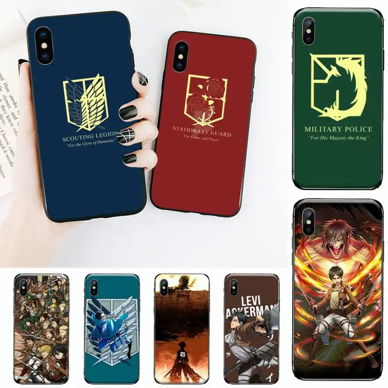 

Anime Japanese Attack On Titan Phone Case for iPhone 11 12 mini pro XS MAX 8 7 6 6S Plus X 5S SE 2020 XR