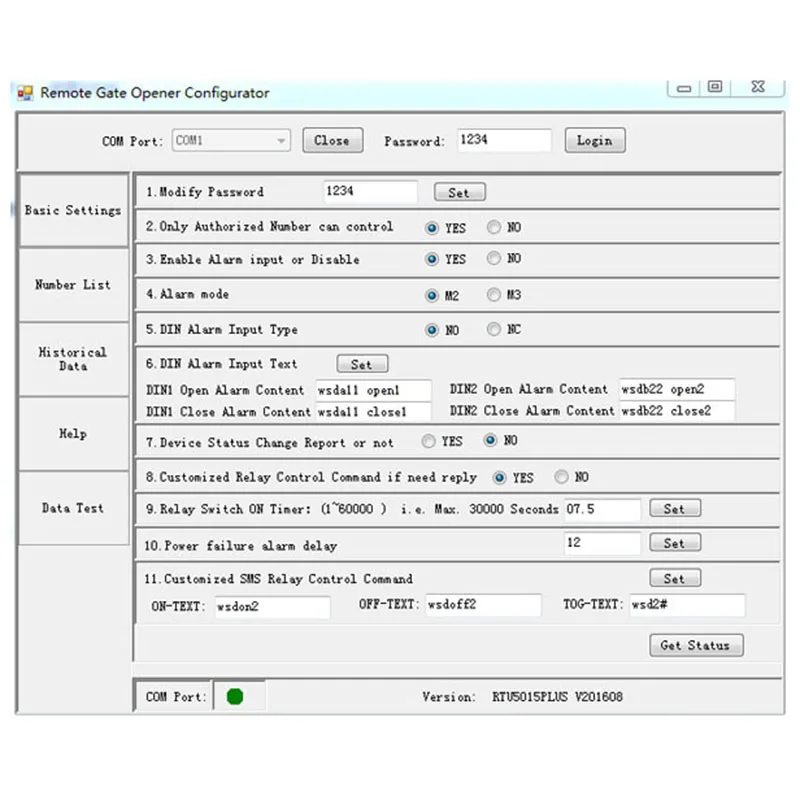 Пульт дистанционного управления RTU5015 Plus GSM с двумя входами сигнализации и одним