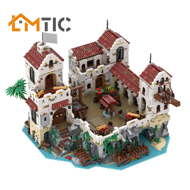 

MOC Eldorado крепость-Пираты барракуды Бей-домик Модель Строительные блоки Diy игрушки Кирпичи образовательный Рождественский подарок для детей