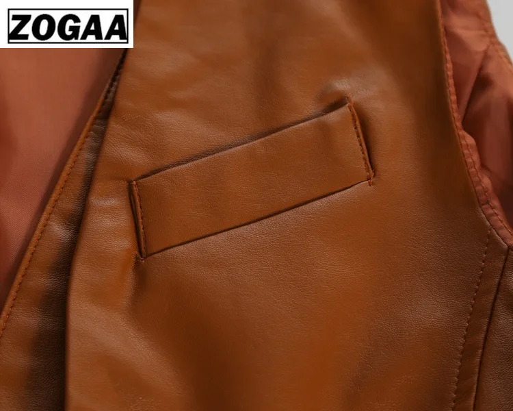 Men's Vest Retro Two-piece Design Male Casual Slim Leather Vest Fashion Sleeveless Jacket Coat For Men
