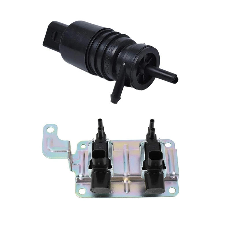 

Windshield Washer Motor Pump Washer Pump with 4M5G-9J-559NB Intake Manifold Vacuum Solenoid Valve