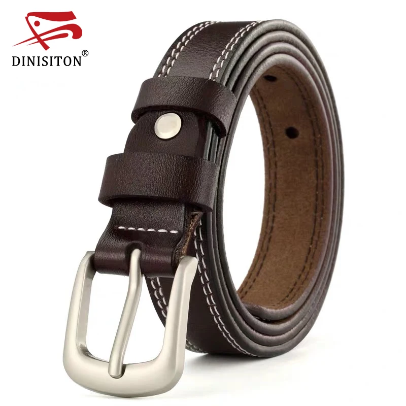 

DINISITON belt women trendy genuine leather belts for woman luxury High Quality Brand Casual Strap Fancy Vintage for Jeans