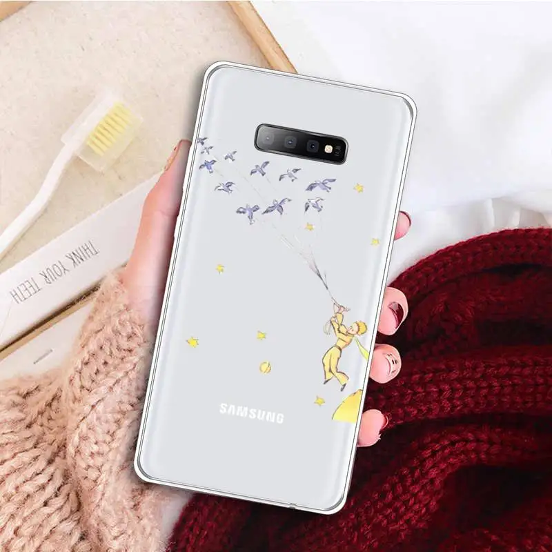

Little Prince anime Phone Case Clear Transparent for samsung A 21s 50 71 S 8 9 20 note 10 20 plus ultra