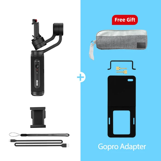 Zhiyun Smooth Q2 3-осевой ручной шарнирный стабилизатор для камеры GoPro для смартфонов экшн Камера Портативный Sjcam вертикальную съемку PK гладкой 4 - Цвет: option 2