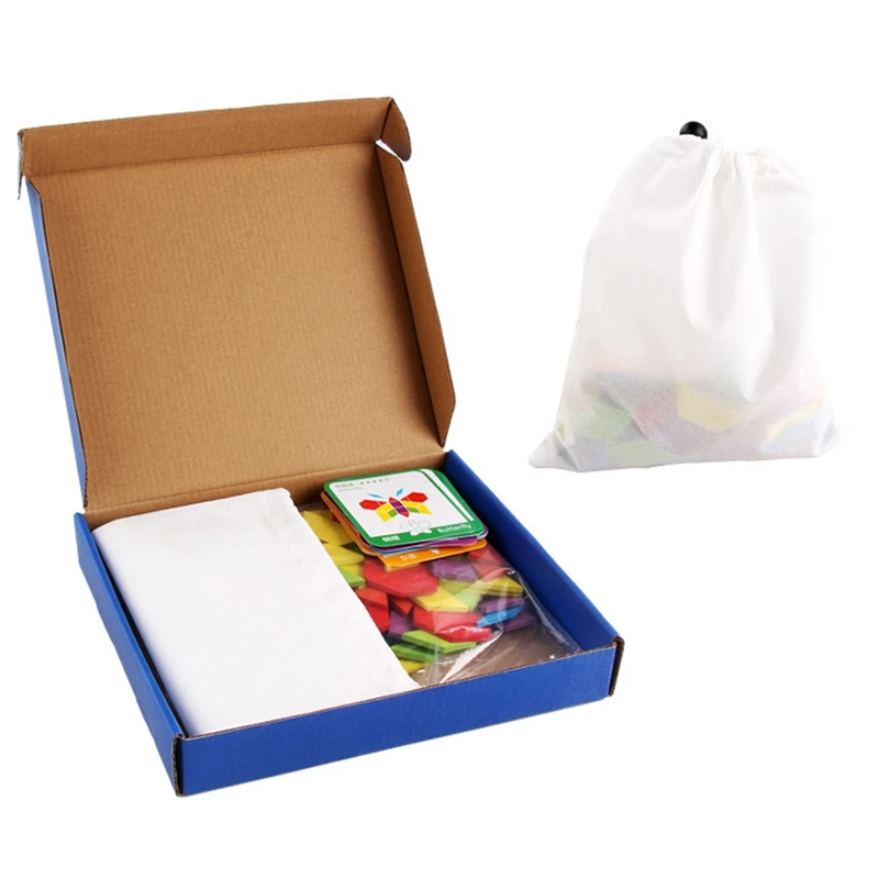 Деревянные геометрические формы Монтессори 3D головоломка кирпичи дошкольного