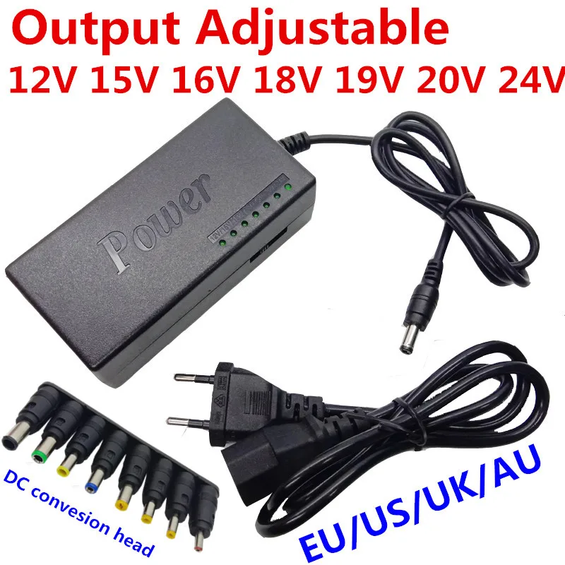 

96W Notebook Adapter 12V 15V 16V 18V 19V 4.5A 20V 24V 4A AC DC Adaptor Adjustable Power Supply Adapter Universal Charger