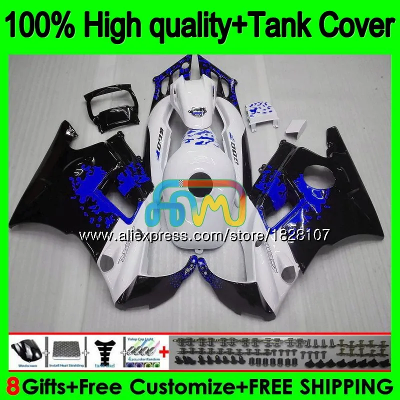 

600CC Fairing For HONDA CBR 600 FS 600F2 600FS 1BS.197 CBR600 F2 CBR600F2 1991 1992 Graffiti blue 1993 1994 91 92 93 94 Hot+Tank