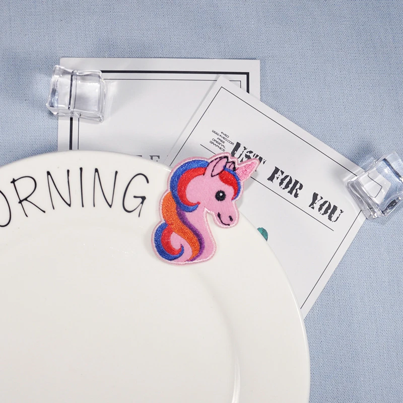 Мультяшный Единорог рианбант лошадь утюгом нашивки для одежды вышивка швейный