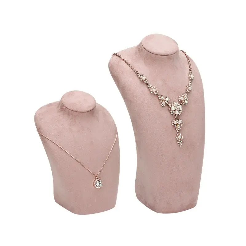 Jewelry display stand pink bust model factory direct shooting necklace bracelet pink paint jewelry display set