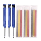 Твердый плотничный карандаш, набор механических карандашей с отверстием, заправка, строительный маркер, маркировочный инструмент для плотника, скребок, арка для деревообработки