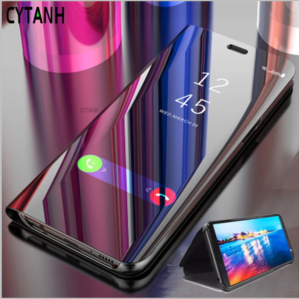 Умный зеркальный флип чехол для Xiaomi Redmi Note 8 7 K20 5 6 Pro 8T 8A 4X 7A Plus S2 Mi 10 9 SE A3 Lite CC9e 9T