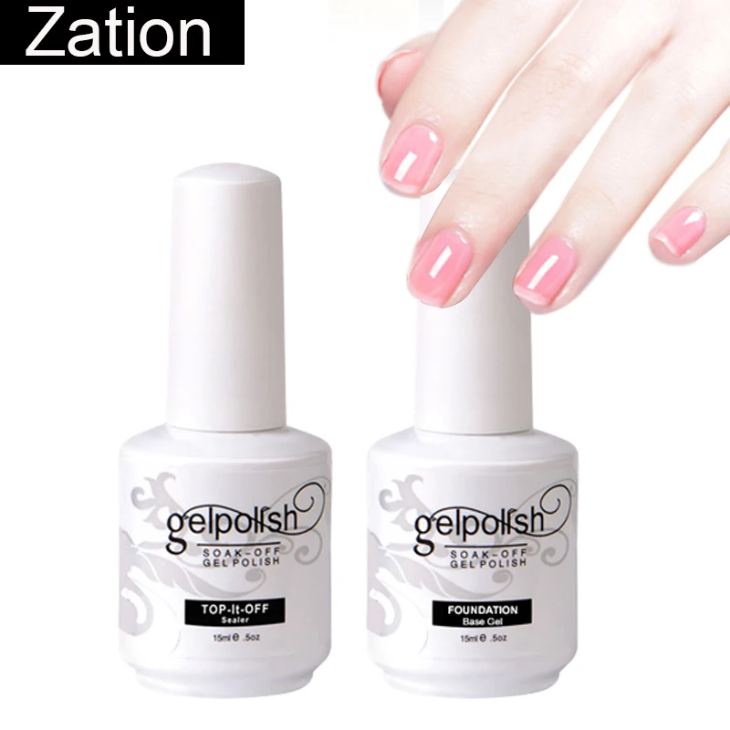 Гель лак для ногтей 15 мл верхнее покрытие + Базовое УФ основа основы новый