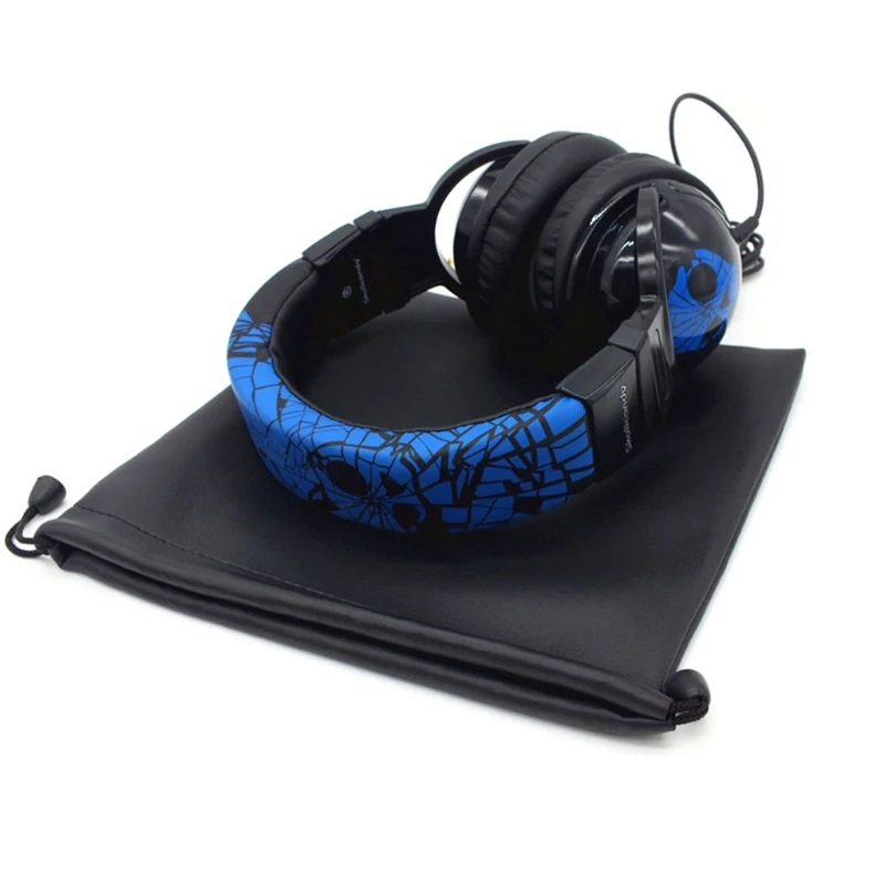 

Headphone Leather Storage Bag Waterproof Protective Case Pouch For Headband Earphone