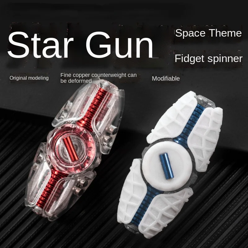 

Новый пистолет Star Gun, белый гироскоп для пальцев, новинка, прозрачная нержавеющая сталь, декомпрессионная ручка из чистой меди, смешивание и сочетание