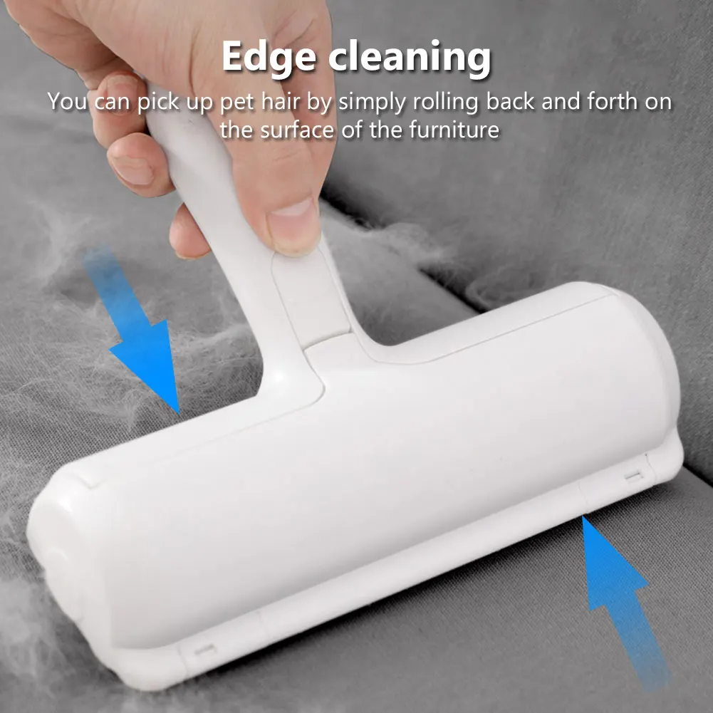 

2-Way Pet Hair Remover Roller Removing Dog Cat Hair From Furniture Self-cleaning Lint furry Pet Remover Lint Sticking Roller