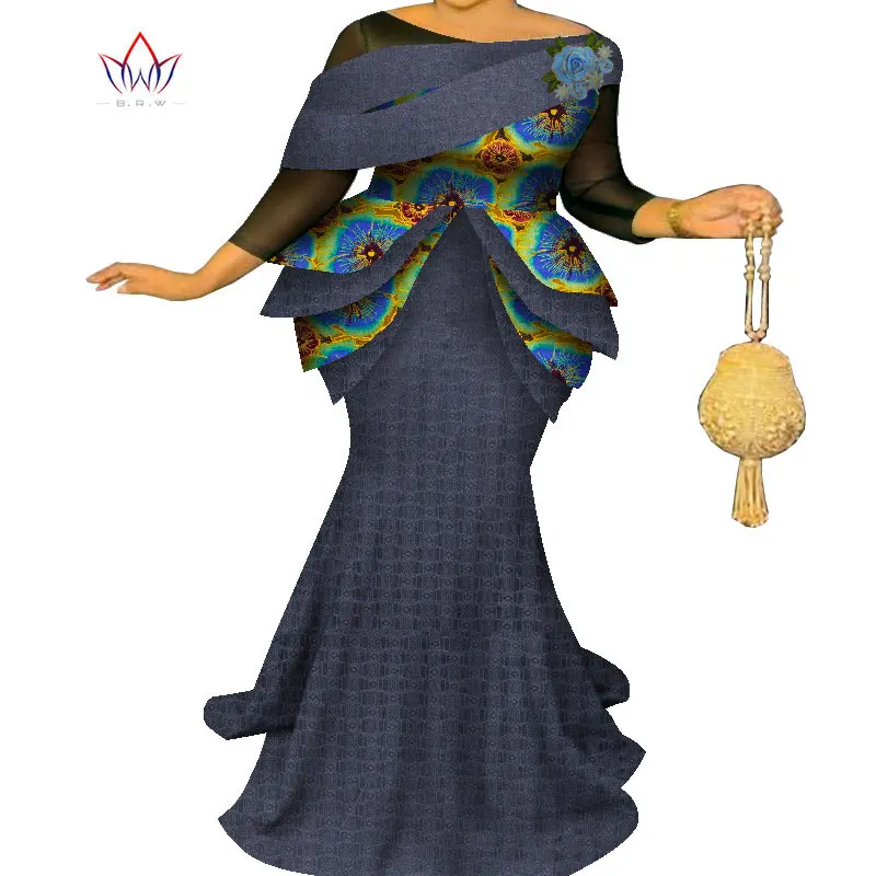 Plus Size African Dresses For Women Boho Cloth Africa Infinity Robe Dashiki Ladies Clothing Ankara Female Patchwork Dress WY7997