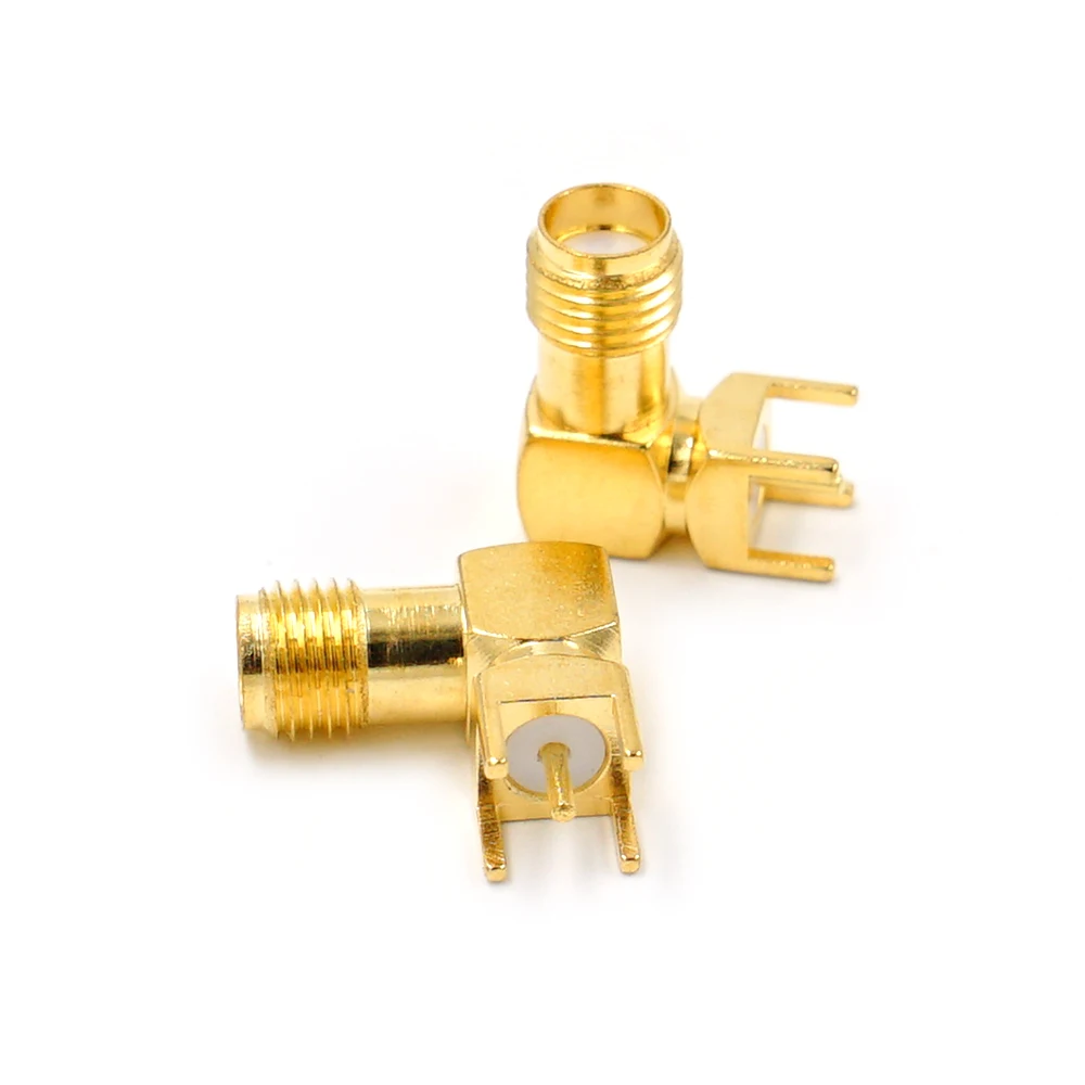 10PCS SMA female plug Right Angle 90 DEGREE SMA-KWE PCB Mount connector RF adapter | Обустройство дома