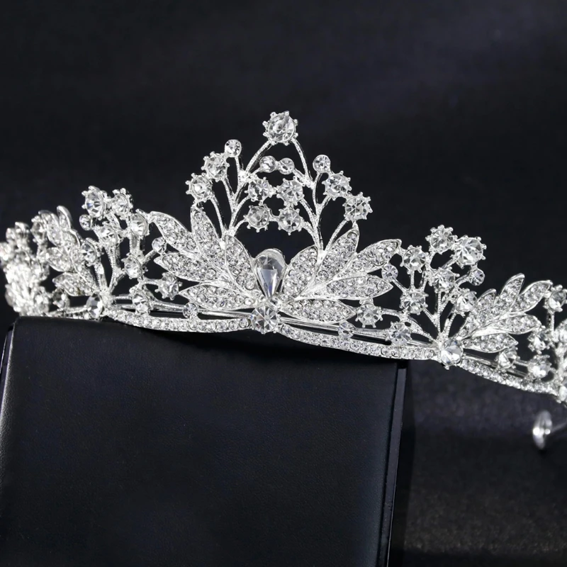 

Bride Crown Wedding Tiara Bridal Jewelry Women Headdress Shiny Princess Headwear