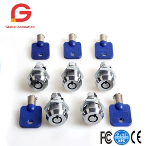 5 шт.лот Запчасти для аркадных машин короткий ящик для наличных инструментов трубчатые замки + идентификационные ключи для аркадных игр