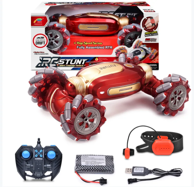 

Children's Toy Gesture Induction Twist Car Music Dancing Remote Control Car Deformation Double-Sided Stunt off-Road Drift Car