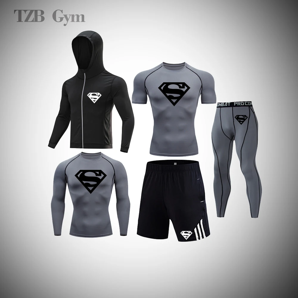 

Rashguard Compression Sportswear Men's Cycling Jogging Gymnastics Yoga Shaping Tights Basketball Running Fitness Sports Suit
