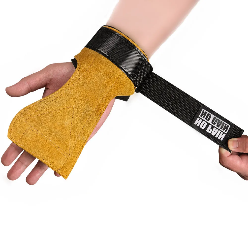 перчатки для спортзала Кожаные гимнастические ручки противоскользящие кроссфит турника занятий тяжелой