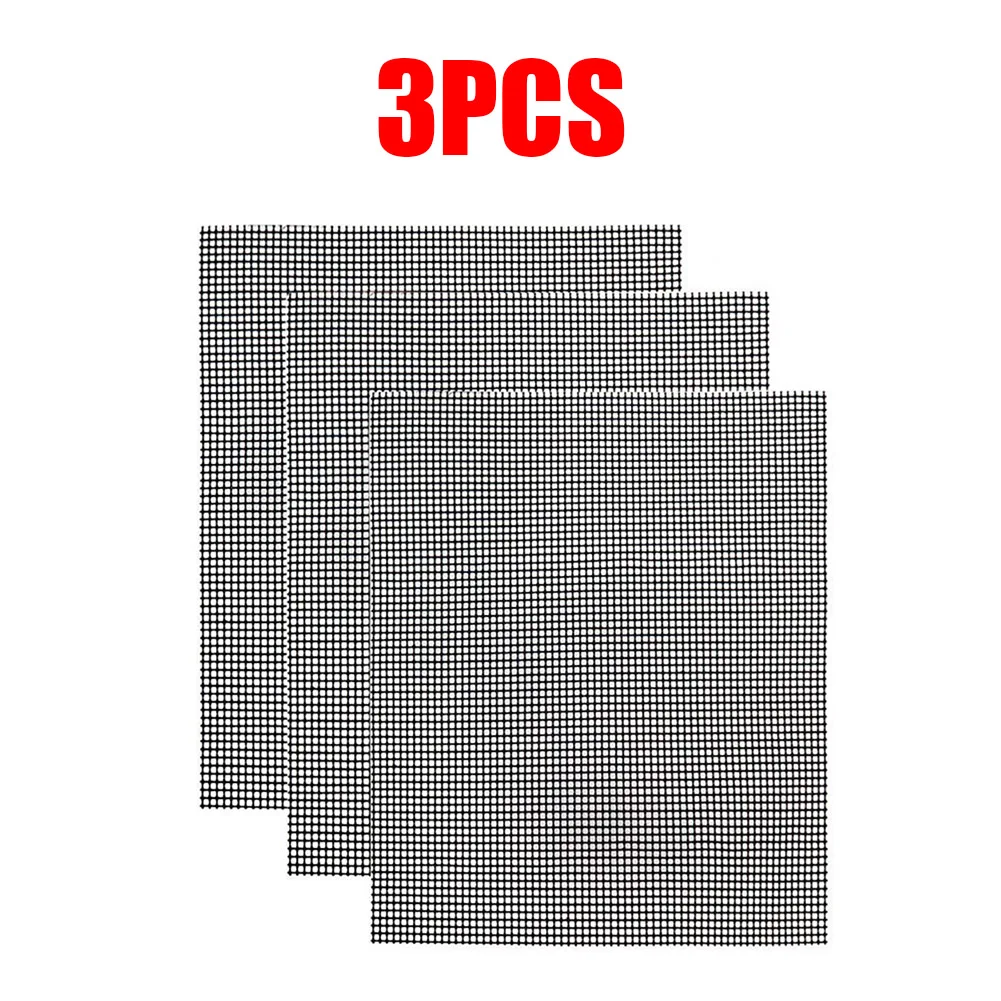 

Black BBQ Grill Mesh Mats Fiberglass Mesh Fabric Microwave Grill - Charcoal Gas