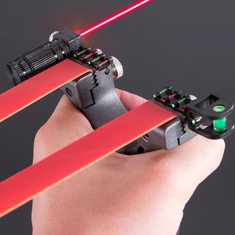 Новая смола Рогатка мощная катапульта Лазерная прицеливания точка с резиновой