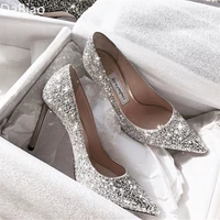 shoes sequins woman pumps gold silver high heels shoes women wedding shoes stiletto ladies shoes fashion women heels